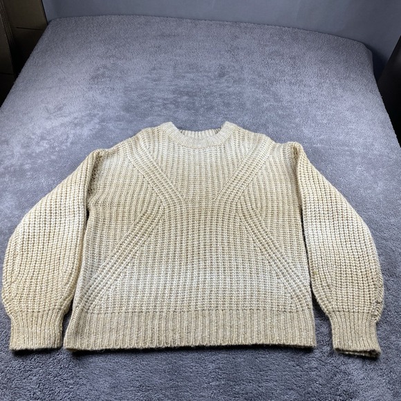 a new day Sweaters - A New Day Cable Knit Pullover Sweater Womens Small Beige‎ Long Sleeve